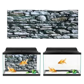 Comparer les prix de SURENHAP Autocollant décoratif aquarium Fond Affiche décorative peintures de jalluling animalerie decoration 61 * 30cm
