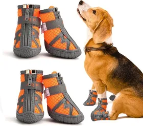 Meilleurs prix pour Bottes pour chien, dernières chaussures respirantes pour chien avec sangles réfléchissantes, semelle souple antidérapante, pour pet