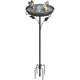 Meilleurs prix pour Abreuvoir et mangeoire oiseau 30 cm sur pied en métal - Bol deau pour jardin extérieur