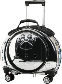 Comparer les prix de Poussette Animaux de Compagnie Portable avec Trou de Ventilation et Roues Silencieuses