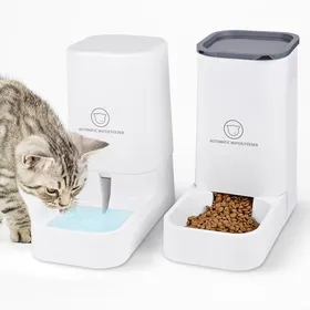 Meilleurs prix pour Distributeur Croquettes Chat Automatique,2 Unités 3.8 L Distributeur Croquettes Chien,Sans Bpa,Gamelle Automatique Chat Pour Chien