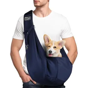 Comparer les prix de Sac transport chien chat jusqu’à 75 kg - Bandoulière réglable - Extérieur voyage - Bleu Label