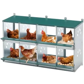 Comparer les prix de Poulaillerpondoir pour poules 8 compartiments en métalboîte de ponte murale pour poulaillernichoir ventilé pour poules pondeuses