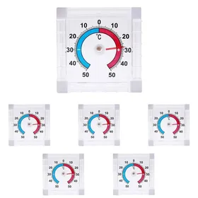 Comparer les prix de Lot de 6 thermomètres de fenêtre autocollants - Numériques - Résistants aux intempéries - Avec précision - Sans piles - Pour