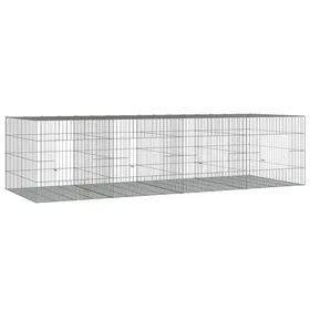Meilleurs prix pour Meilleures Poulailler-Enclos-Cage à lapin 4 panneaux 217x79x54 cm Fer galvanisé SSD4599190