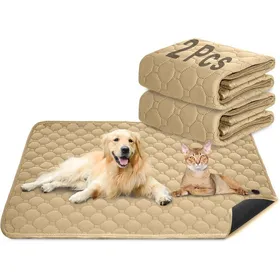 Meilleurs prix pour Lot de 2 tapis dentraînement pour chien et chat  Extra puissant  Imperméable et antidérapant (marron 70 x 100 cm)
