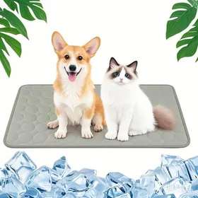 Meilleurs prix pour Tapis Rafraîchissant pour Chiens et ChatsTapis de Refroidissement en Soie Glacée Respirant Non ToxiqueDurable Ice Silk Pet(55*70CM