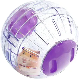 Meilleurs prix pour ®RisingFF Boule à paillettes pour hamster en bois de rose violette
