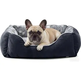 Meilleurs prix pour Panier pour chien déhoussable - JOZSI -Panier Petit Chien Déhoussable Lavable Lit Doux et Confortable Antidérapant Noir 51X48X18Cm