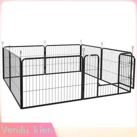 Meilleurs prix pour LIA Parc enclos luxe acier époxy noir 80x60cm