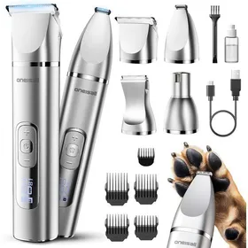 Meilleurs prix pour Oneisall 4 en 1 Tondeuse Chien et Chat IPX7 Tondeuse Animaux Lime à Ongles Sans Fil Rasoir pour animaux Tondeuse pour Griffes
