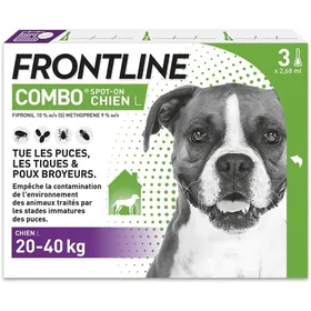 Comparer les prix de Combo Chien - Anti Puces Tiques Poux Broyeurs - Protège LHabitat* - Élimine Puces Pendant 8 Semaines/Tiques Pendant 4 Semaines