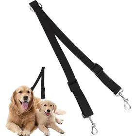 Comparer les prix de Laisse double pour chien laisse pour chien à double extrémité réglable et anti-emmêlement coutures réfléchissantes