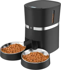 Comparer les prix de Distributeur Croquettes Chat Automatique Avec Sac De Glace Et Déshydratant Pour Aliments Secs Fraîcheur,Mangeoire Automatique Chat