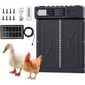 Comparer les prix de Porte Automatique Poulailler Solaire Aluminium Clapet Électrique Étanche avec Écran LCD et Minuteur