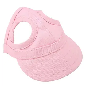 Comparer les prix de GIGICIAL Casquette de Baseball Réglable pour Chien et Chat – Chapeau de Soleil Respirant à Rayures pour Été et Voyages (Rose)
