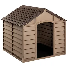 Comparer les prix de Meilleures Abris - Cage - Niche pour chien Marron 86x84x82 cm Polypropylène SSD1949802