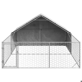 Comparer les prix de Niche dextérieur - VENTE-FLASH - pour chien enclos 4x3x19 m acier galvanisé - Pour rongeurs @23078608