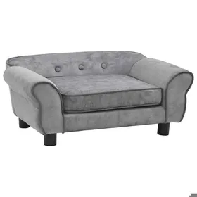 Comparer les prix de Prix bas - Lit/Fauteuil Chien-Canapé pour chien Gris 72x45x30 cm Peluche （817487652133)
