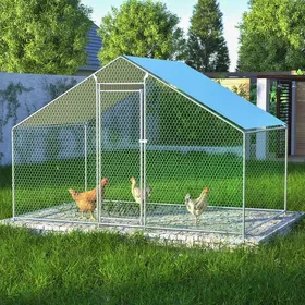 Meilleurs prix pour Thanaddo – Poulailler enclos 6 m² 3×2 m acier galvanisé grillage renforcé porte large montage facile extérieur.