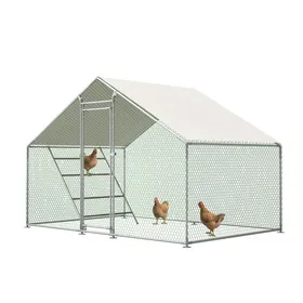 Meilleurs prix pour Enclos poulailler 6m² parc grillagé 3x2x2 m en métal avec grille descalade intégréeserrure de sécurité et tissu PE imperméable