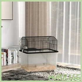 Meilleurs prix pour Cocosity Cage Hamster Cage Rongeur 2 Étages Avec Roulettes Plate-Forme Et Échelle En Fil DAcier 57 X 43 X 57 Cm Noir