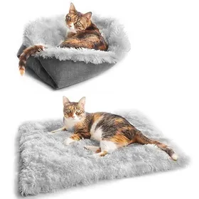 Comparer les prix de Coussin pour chat - Panier pour chat - Couverture chauffante auto-chauffante pour chat - Lit pour chat 2 en 1