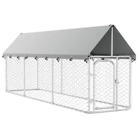 Meilleurs prix pour Promotion FévrChenil extérieur avec toit 400x100x150 cm - Utilisation Polyvalente 026_11602273