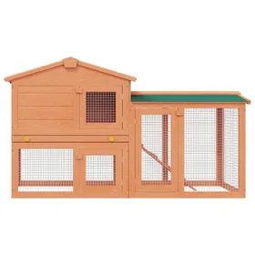 Comparer les prix de Clapier large dextérieur pour petits animaux de compagnie - vidaXL - bois de sapin massif - 145 x 45 x 84 cm - hydrofuge ypm32k219