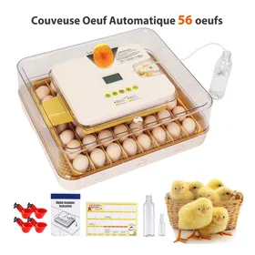 Comparer les prix de Couveuse Oeuf Automatique 56 oeufs - HOMDOX Humidification Auto Température Stable Retourne-œufs Incubateur avec Mire-œufs