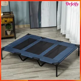 Comparer les prix de Lit sur pieds XXL - AKOZON - 8132 - 122x92x23 cm - Textilène micro-perforé - Châssis métal époxy