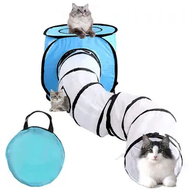 Meilleurs prix pour JORMFTTE Ensemble de tunnel et cubes pliables pour chats aire de jeux interactive et flexible pour petits animaux de compag Label
