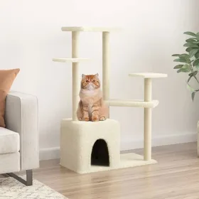 Meilleurs prix pour Arbre à chat - vidaXL - Sisal Crème - 1075 cm - Maison et plates-formes