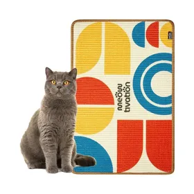 Comparer les prix de Tapis griffoir pour chat - 60 x 40 cm - Tapis griffoir en sisal avec design Bauhaus - Planches à gratter naturelles - Meub GRIFFOIR