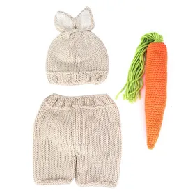 Meilleurs prix pour Ensemble de trois accessoires de photographie pour nouveau-né costume de lapin pour photographie de bébé
