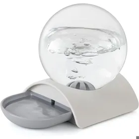 Meilleurs prix pour Fontaine à eau automatique pour animaux - MICH - Plateau amovible - Abreuvoir à bulles - Gris - Sans BPA