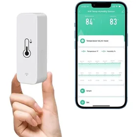 Comparer les prix de Capteur hygromètre thermomètre WiFi moniteur de température et dhumidité sans fil pour la maison surveillance à distance en tem