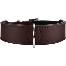 Comparer les prix de Collier pour chien - HUNTER - 46955 Basic 55 - Nickel - Cuir double épaisseur - Marron 41-49 cm
