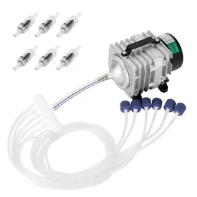 Comparer les prix de ACO208 HAILEA pompe à Air commerciale 25 W sortie unique 6 soupapes collecteur pour Aquarium Aquariu GALET DECO - GRANULE - SABLE D