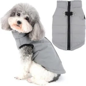 Meilleurs prix pour Vêtements pour animaux de compagnie - Manteau dhiver imperméable sans manches - Fermeture éclair en D pour petits chiens et chats -
