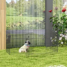 Meilleurs prix pour MOTHINESSTO1955-Parc enclos modulable pour chiens lapins rongeurs clôture pour petits animaux intérieur et extérieur 76 x 61 cm noir