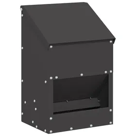 Comparer les prix de Mangeoire pour poules en métal - vidaXL - 21x16x33 cm - Noir - Acier laminé à froid - Capacité 3 kg