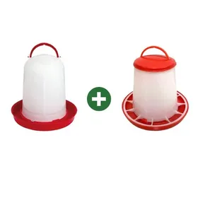 Comparer les prix de Abreuvoir 3L  + Mangeoire 3kg - avec poignée