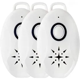 Meilleurs prix pour LOT DE 3 Répulsif Anti-puces et Tiques Ultrasons Rechargeable USB Protection Moustiques insectes Chiens Chats Extérieur