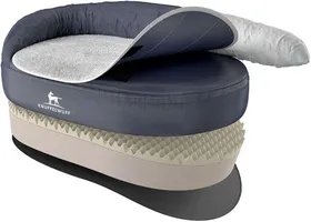 Comparer les prix de Knuffelwuff Jessy Lit , Panier, Coussin, Corbeille orthopédique pour chien,  135 x 85 x 32cm, gris