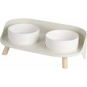 Meilleurs prix pour Gamelle Chat Chien - Gamelle Chat Surélevée avec Support - Gamelle pour Chat Chiens Anti Eclaboussure - Double Ceramique Bol Eau