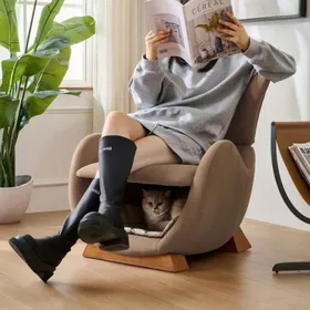 Comparer les prix de Fauteuil de salon original requin-baleine 1 place pour chiens et chats tissu anti-griffures 66x69x76 cm