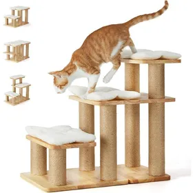 Comparer les prix de Échelle Pour Chat Et Chien Escalier Avec Griffoir Supporte JusquÀ 907 Kg Marches De 508 Cm Pour Grimper En Hauteur Sur L