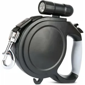 Meilleurs prix pour Laisse rétractable avec lampe LED - OKZ - 8m - Poignée antidérapante - Frein à une main - Pour chiens jusquà 30kg
