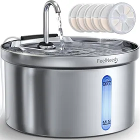 Meilleurs prix pour Fontaine a Eau Chat INOX 35L Ultra-Silencieuse Filtration 3 Étapes Inclus 6 Filtres   USB 35L fontaine+6 filtres